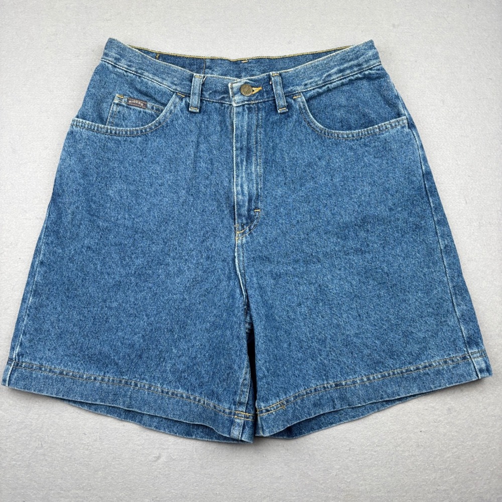 Riders Jorts Denim Shorts Womens 14 High Rise Mom Made in USA Vintage - Picture 2 of 12